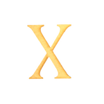 Button - Alphabet Laser Cut Out - X