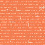 Fabric - Make Yourself at Home - Home Phrases Orange