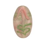 Bead - Bead Glass Clear Pink Lily