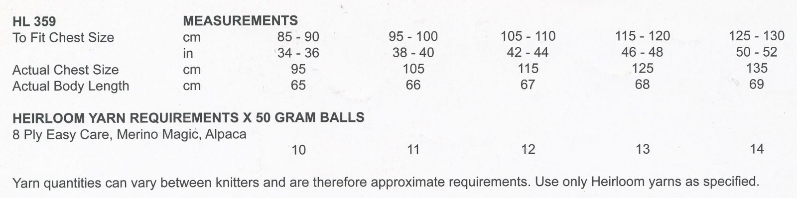 Size Guide