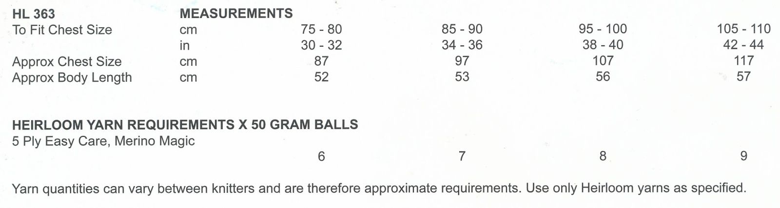 Size Guide