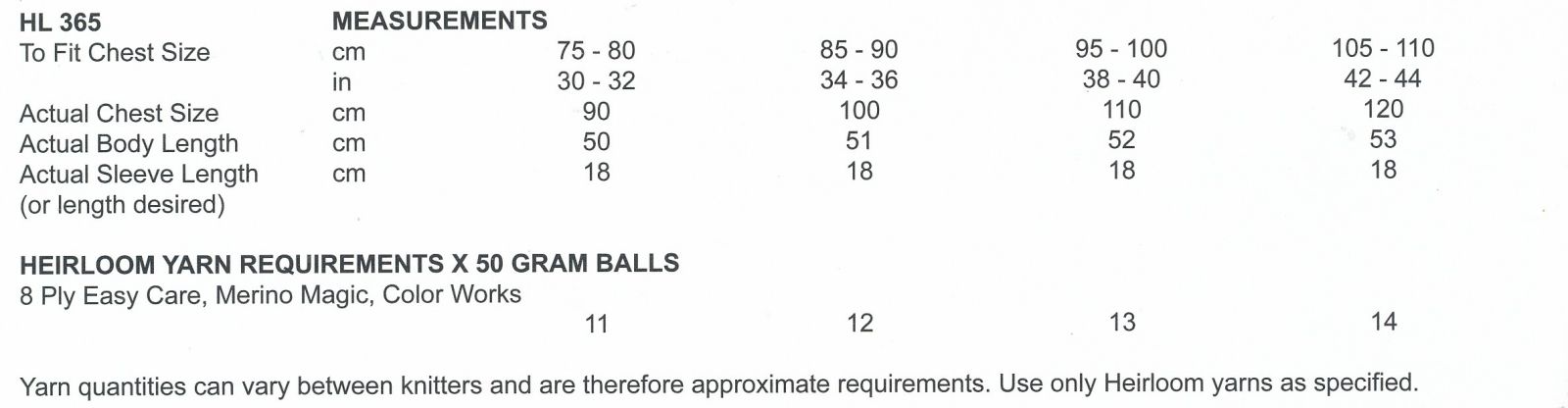 Size Guide