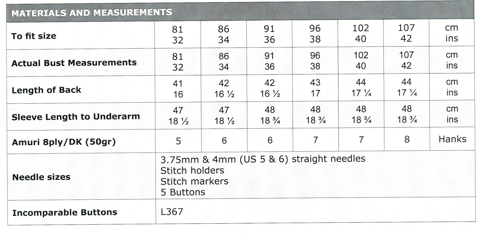 Size Guide