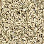 Fabric - Creepsville - 30206-A - Spiderweb - Tan