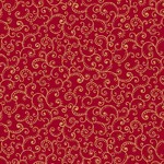 Poinsettia Symphony - Scrolls Red