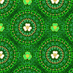 Fat Quarter - Pot O' Gold - Shamrock Mandala - Green