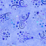 Fat Quarter - LIL' WIZARDS - Star & Scroll Blue