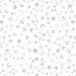 Fat Quarter - LIL' WIZARDS - Moon & Stars Grey