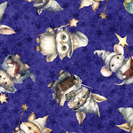 Fat Quarter - LIL' WIZARDS - Wizard Toss Purple