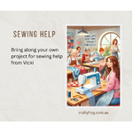 Class - Bring along your own project for sewing help from Vicki