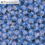 Fat Quarter - Shimmering Twilight - Enchanted Dandelions Dark Blue