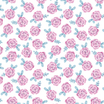 Fat Quarter - Unicorn Dreamers - Roses - Pink/White