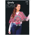 5796 Lace Shawl with Woven Front 