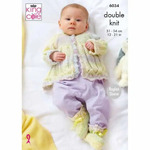 6034 Overtop, Cardigan, Matinee Jacket and Bootees