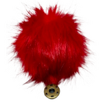 Cherry Blossom Faux Fur Pom Pom  - with pre-sewn press stud