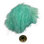 Mint Frost Faux Fur Pom Pom  - with pre-sewn press stud