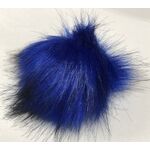 Faux Fur Pom Poms - 10cm Dark Blue