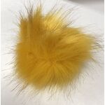 Faux Fur Pom Poms - 10cm Gold