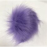 Faux Fur Pom Poms - 10cm Purple