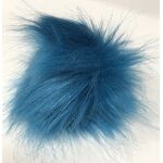 Faux Fur Pom Poms - 10cm Teal