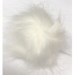 Faux Fur Pom Poms - 10cm White