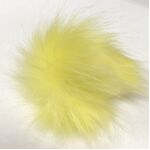 Faux Fur Pom Poms - 10cm Yellow