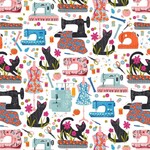 "Purrfect Stitches" fabric collection