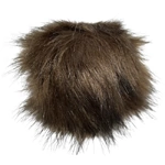 12 cm Faux Fur Pom Poms – Chocolate Brown