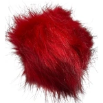 12 cm Faux Fur Pom Poms – Crimson Red