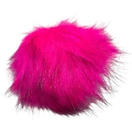 12 cm Faux Fur Pom Poms – Neon Fuchsia