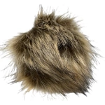 12 cm Faux Fur Pom Poms – Honey Brown