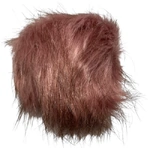 12 cm Faux Fur Pom Poms – Dusty Rose