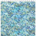 Fat Quarter - Oriental Gardens Blue Cherry Blossoms - 6OG-2