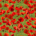 We Will Remember Them - Poppies on Green 7117D