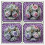 Twilight Pearls Leaf Ball Cross Stitch with Embellishments