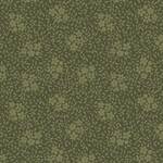 Fat Quarter - Good Boy & Kitty - 108 Scattered Leaves Moss