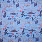 Fabric - Underwater World  Ocean Medley Sharks Squids