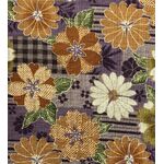 Fabric - Large Flowers in Shades of Olive, Apricot and Off-White