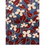 Fabric - Red and Off-White Floral Motifs