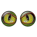 Toy Eyes 14mm Lizard - Green (pair)