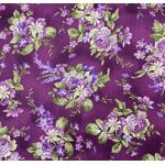 Fat Quarter - Aubergine - Floral 