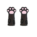 Knitting Needle Point Protectors - Cat Paws - Black