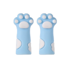 Knitting Needle Point Protectors - Cat Paws - Blue