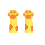 Knitting Needle Point Protectors - Cat Paws - Yellow