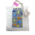 Fabric Knitting Tote - Calico Ball Bag Sheep