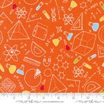 Fabric - Back to School M2089213 Orange Math n Science