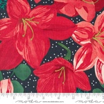 Fabric - Winterly M4876019 Large Florals Soft Black