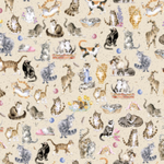 MAS10414-E- Whiskers & Paws - Directional Cats Cream