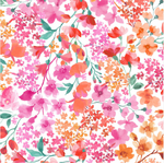 Fabric - Bloom Bright - MSAD671-PO Pink/Orange Packed Flowers
