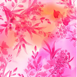 Fabric - Bloom Bright - MSAD674-PO Pink/Orange Meandering Flowers